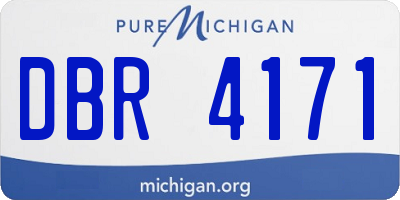 MI license plate DBR4171