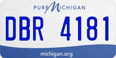 MI license plate DBR4181