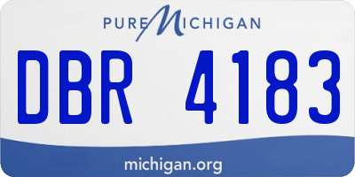 MI license plate DBR4183