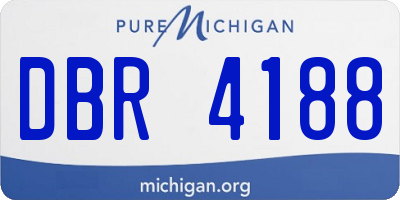 MI license plate DBR4188