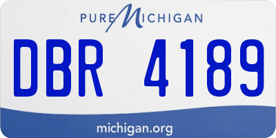 MI license plate DBR4189
