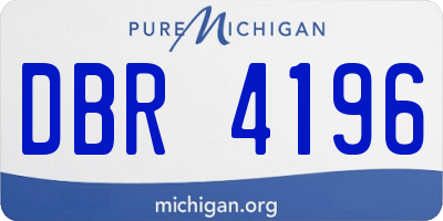 MI license plate DBR4196