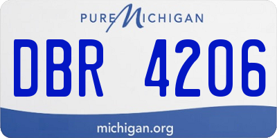 MI license plate DBR4206