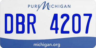 MI license plate DBR4207