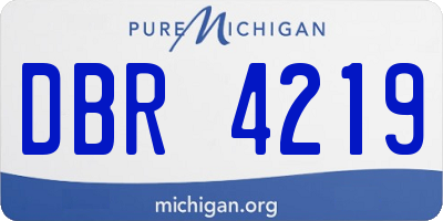 MI license plate DBR4219