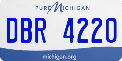 MI license plate DBR4220