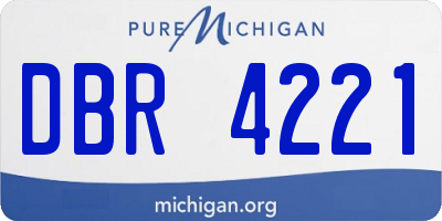 MI license plate DBR4221
