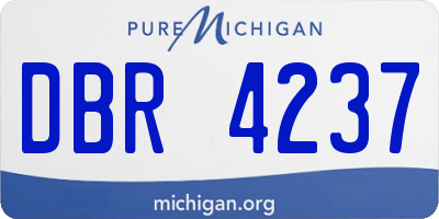 MI license plate DBR4237