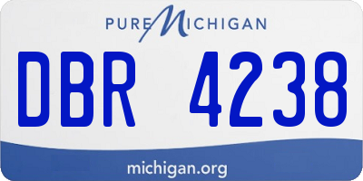 MI license plate DBR4238
