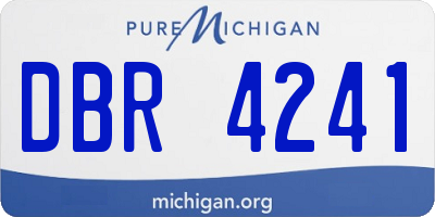 MI license plate DBR4241