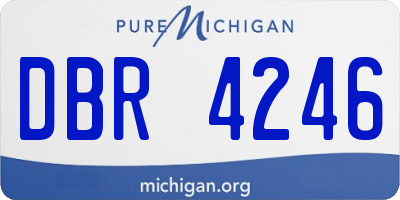 MI license plate DBR4246