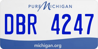 MI license plate DBR4247
