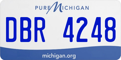 MI license plate DBR4248