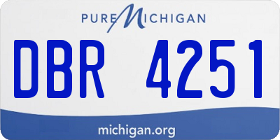 MI license plate DBR4251