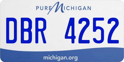 MI license plate DBR4252