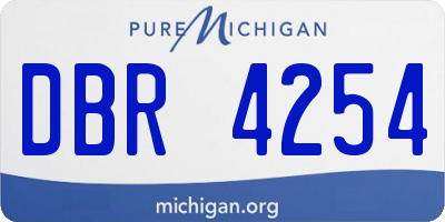 MI license plate DBR4254