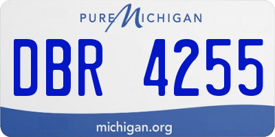 MI license plate DBR4255