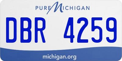 MI license plate DBR4259