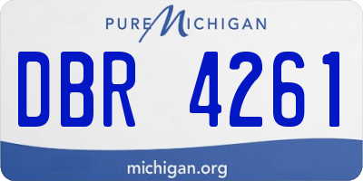 MI license plate DBR4261