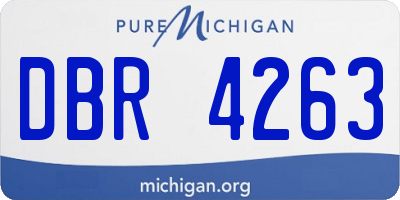 MI license plate DBR4263