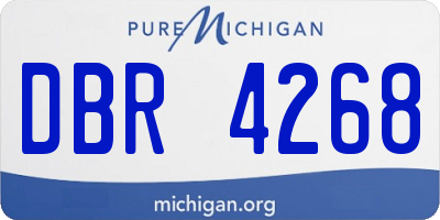 MI license plate DBR4268