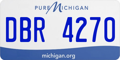 MI license plate DBR4270