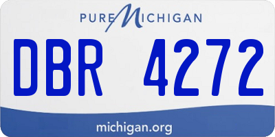 MI license plate DBR4272