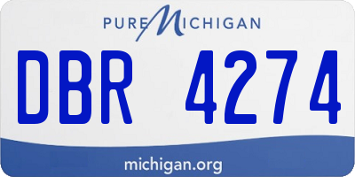 MI license plate DBR4274