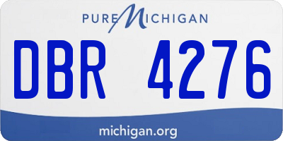 MI license plate DBR4276