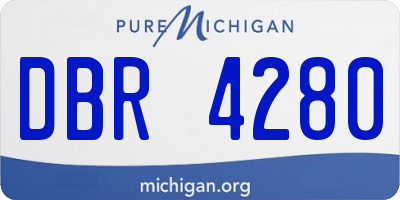 MI license plate DBR4280