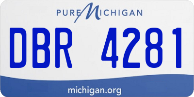 MI license plate DBR4281