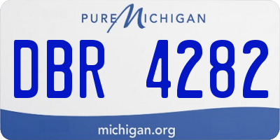 MI license plate DBR4282