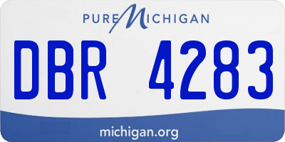 MI license plate DBR4283