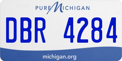 MI license plate DBR4284