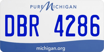 MI license plate DBR4286