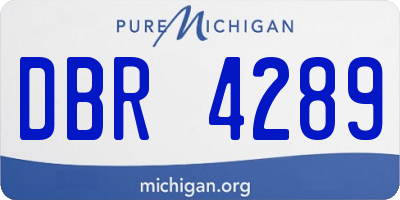 MI license plate DBR4289