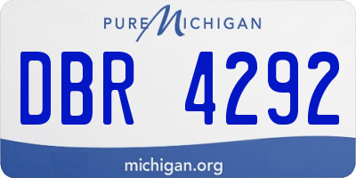 MI license plate DBR4292
