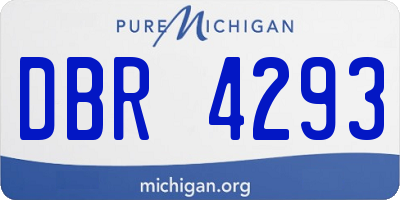 MI license plate DBR4293