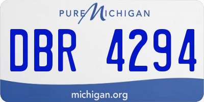 MI license plate DBR4294