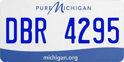 MI license plate DBR4295