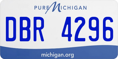 MI license plate DBR4296