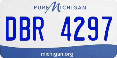MI license plate DBR4297
