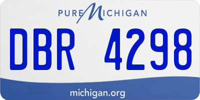 MI license plate DBR4298