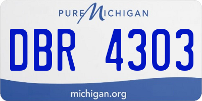 MI license plate DBR4303