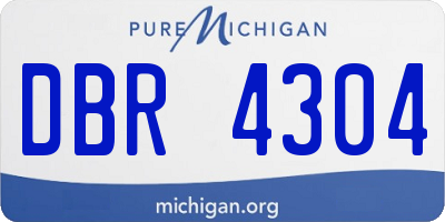 MI license plate DBR4304