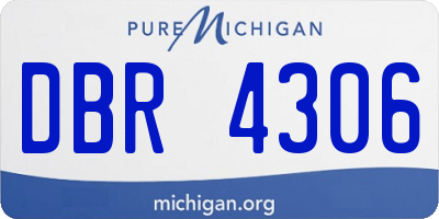 MI license plate DBR4306