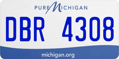 MI license plate DBR4308