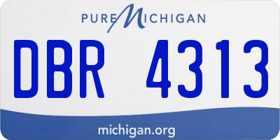 MI license plate DBR4313