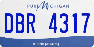 MI license plate DBR4317