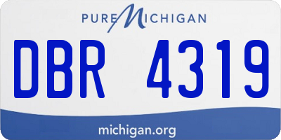 MI license plate DBR4319